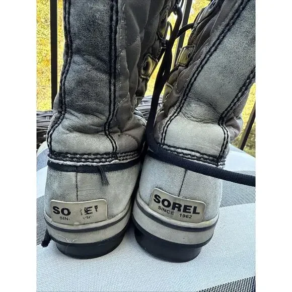 Sorel Tofino Waterproof Winter Snow Boots Womens Size 8 EUR 40 Gray Waxed Canvas - Picture 12 of 16